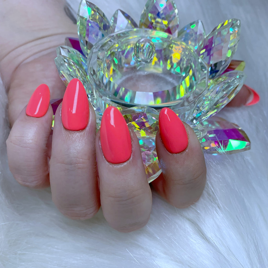 Premium Press-On Nails – Neon Night Pink