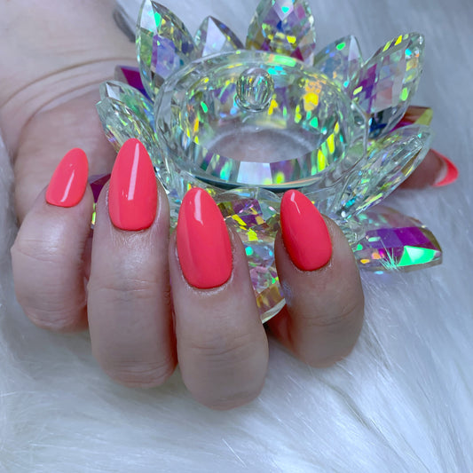 Premium Press-On Nails – Neon Night Pink
